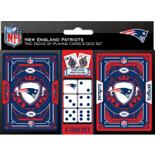 Masterpieces Game Day - NFL New England Patriots 2-pack spelkort och trningspaket - officiellt licensierat set fr vuxna och familj