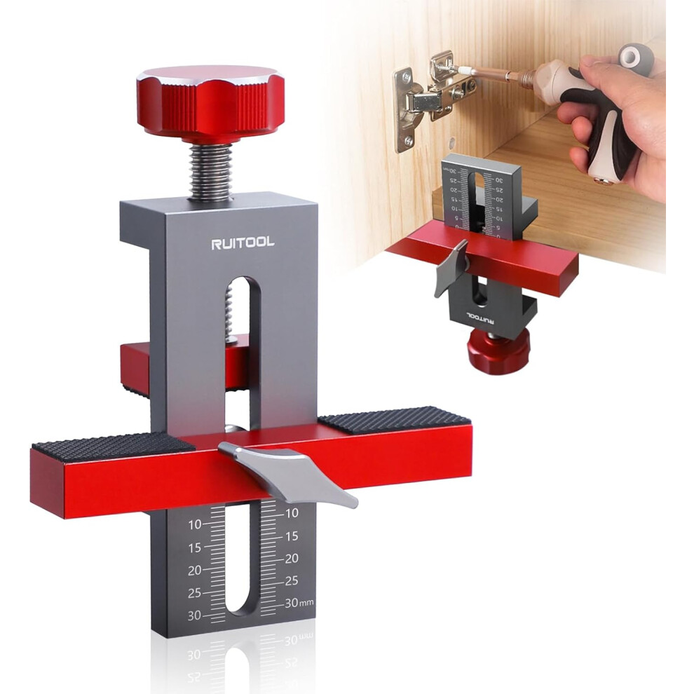 Cabinet Door Installation Positioner, Mounting Jig For Installing Cabinet Doors, Easily Adjustable Aluminium Alloy Versatile Cabinet Door 749691207335
