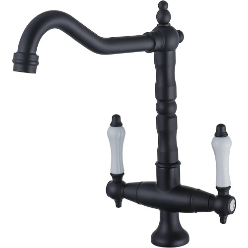 (Black) Antique Kitchen Faucet, 360 Rotating Kitchen Faucet, Nostalgia ...