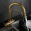 (B) 3 Way Kitchen Tap Antique with Pull Out Spray Brass Swivel 3 Way Kitchen Taps 5