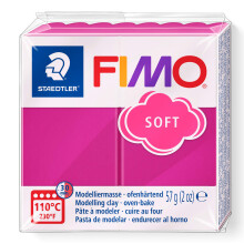 Argila Polimérica Staedtler FIMO Soft - Assada para Joias e Artesanato, Framboesa 8020-22