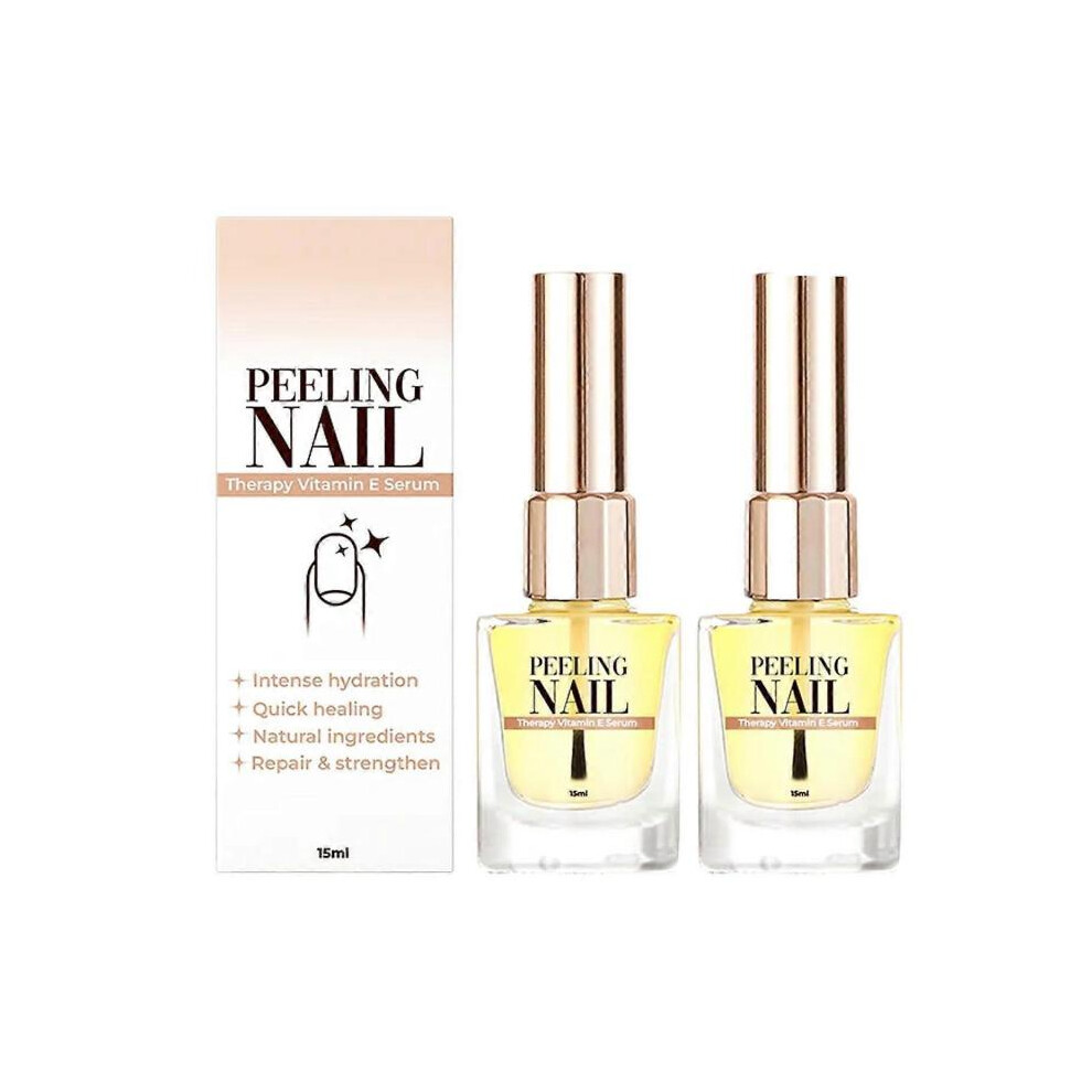 (2pcs) Peeling Nail Therapy Vitamin E Serum, Vitamin E Nail and Cuticle Oil, Nail Cuticle Oil Vitamin E, Cuticle Oil for Nails, Nourish Dry Damaged Na