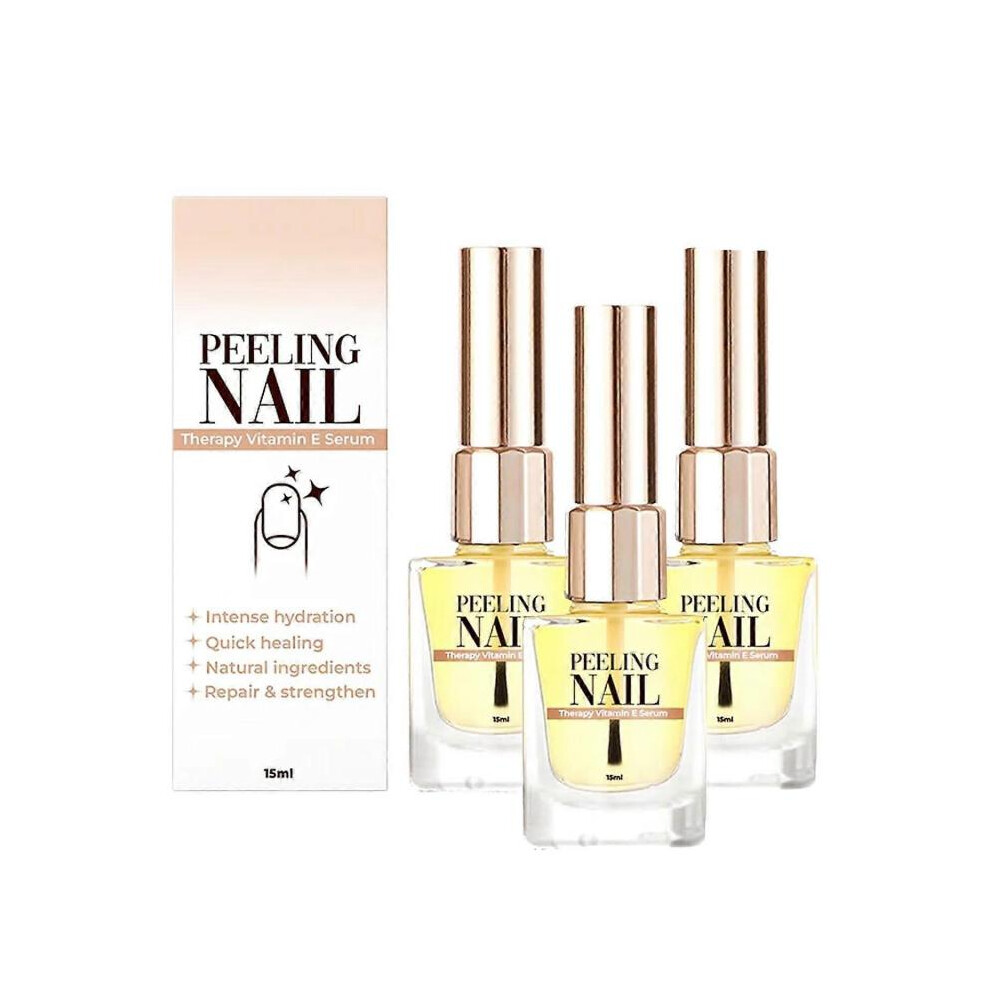 (3pcs) Peeling Nail Therapy Vitamin E Serum, Vitamin E Nail and Cuticle Oil, Nail Cuticle Oil Vitamin E, Cuticle Oil for Nails, Nourish Dry Damaged Na