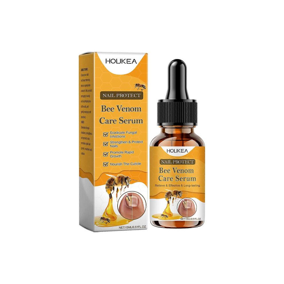 (3PCS) Bee Venom Nail Care Serum, Nail Treatment Serum Nail Support, Multi-Purpose Nail Repair, Strengthen & Protect, Promote Rapid Growth, Cuticle Ca