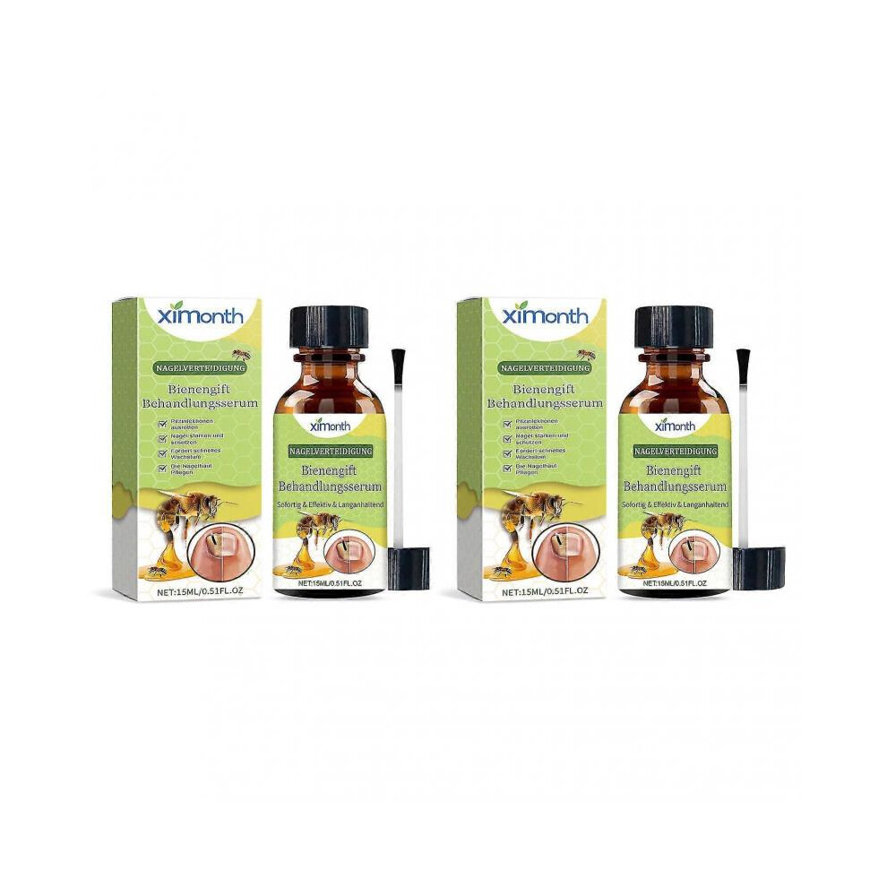 Green (2Pcs, ) Nail Defense Bee-Venom Treatments Serum Powerful Nail Growth Repair Serum For Thin Nails For Nail Growth
