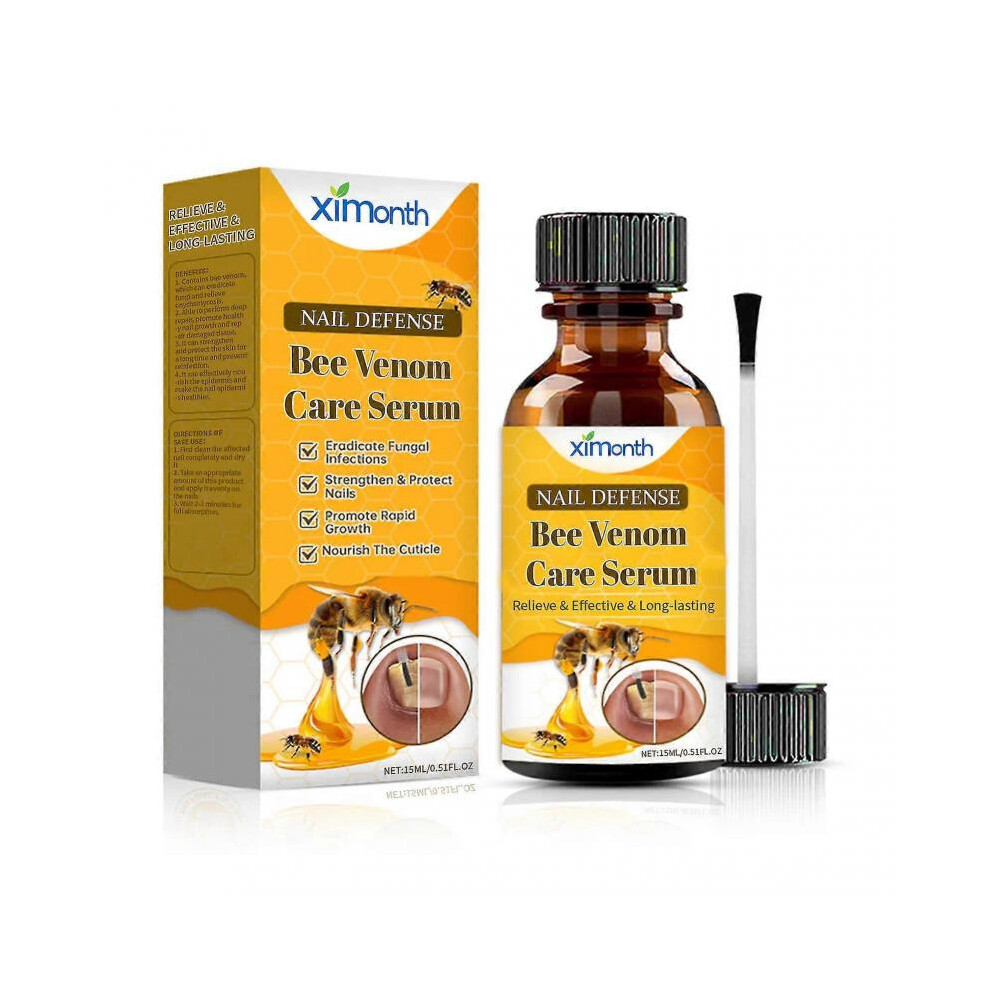 Orange (1Pcs, ) Nail Defense Bee-Venom Treatments Serum Powerful Nail Growth Repair Serum For Thin Nails For Nail Growth