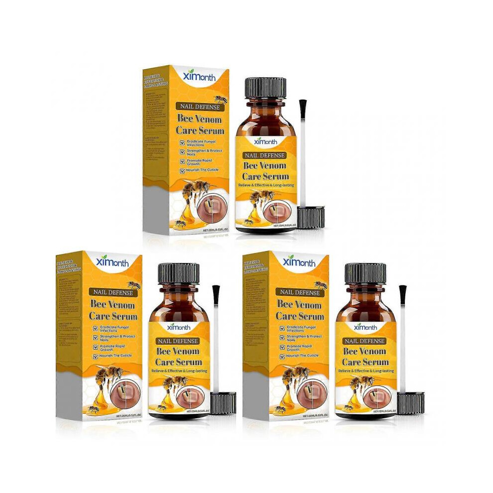 (3pcs, Orange) Nail Defense Bee-Venom Treatments Serum Powerful Nail Growth Repair Serum for Thin Nails for Nail Growth-image-OPC-PH5QD89-NEW