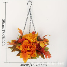 (50CM*40CM*10CM) Autumn Harvest Festival hanging basket decoration farmhouse courtyard simulation pendant