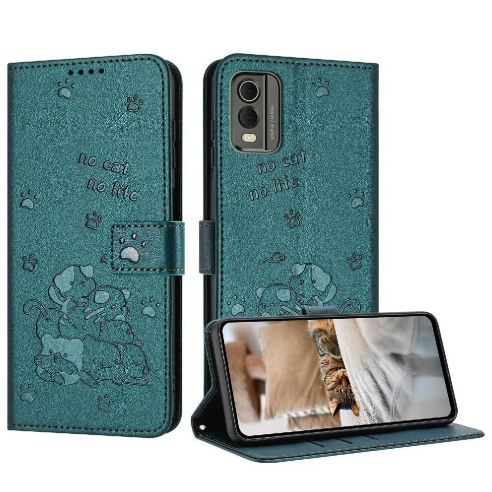 (C2) Flip Case For Nokia C32 Cute Cat Leather Wallet Pu Leather Card Holder Kickstand 764563456093