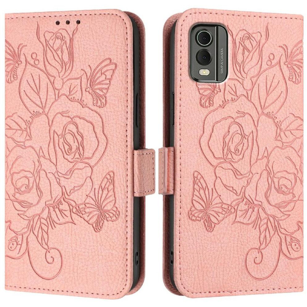 Gangxun Pink (Pink) Case For Nokia C32 Magnetic Wallet Pu Leather With Credit Card Slot