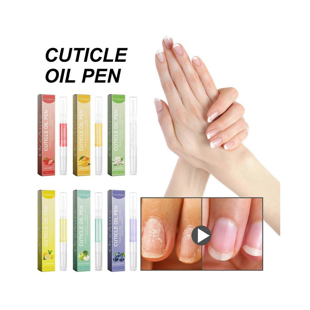 (6pcs) Natural Cuticle Oil Pen, Revitalizing Cuticle Oil For Nails, Repaired Cuticles Overnight, Nail Strengthener Protector For Damaged Nail