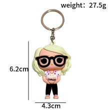 (4)Entzückender Taylor Swift Silikon Schlüsselanhänger perfekte Cartoon Figur Zubehör Geschenk