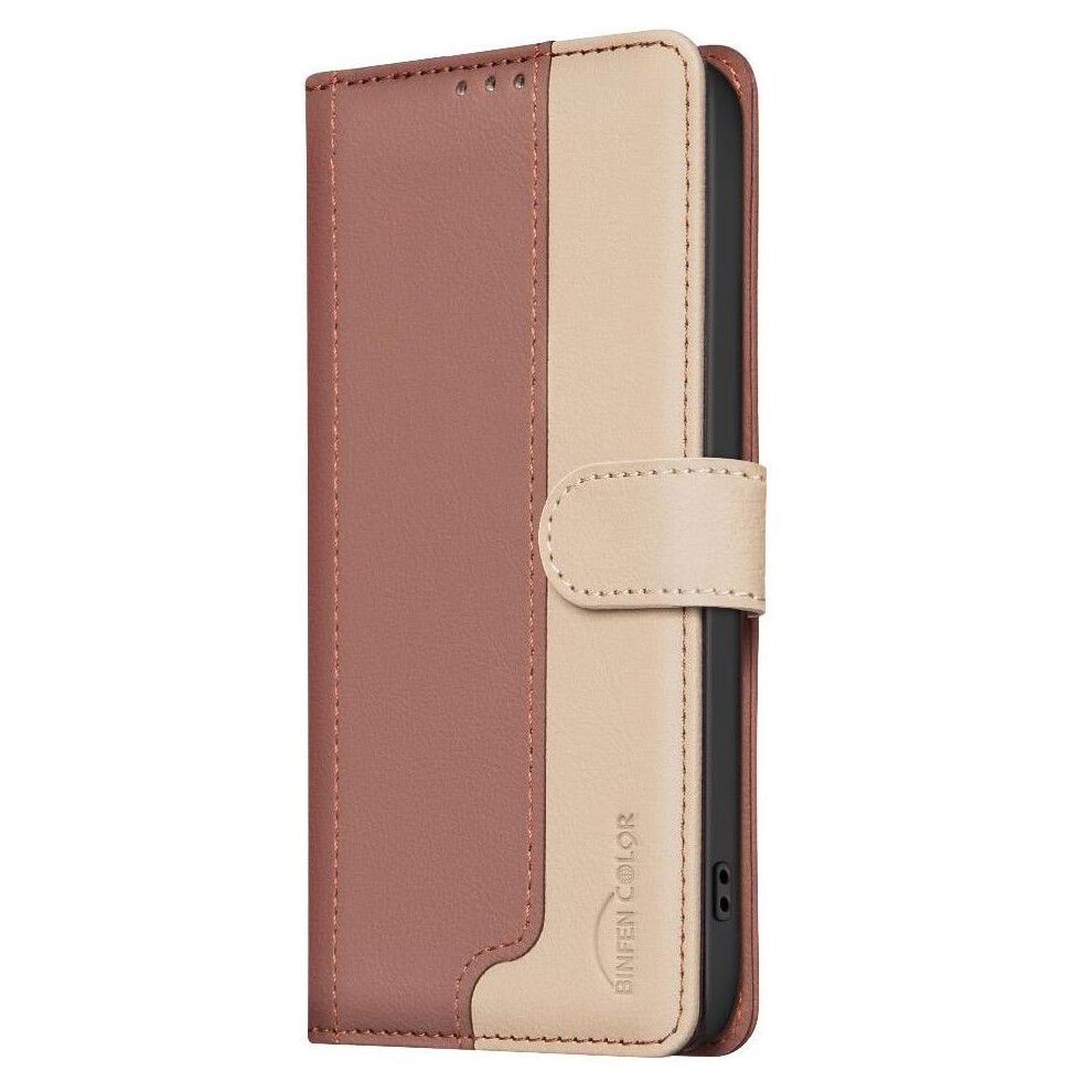(Brown) Flip Case For Xiaomi 14T Pro Shockproof Tpu Inner Shell Rfid Blocking Kickstand Card Slots Holder Flip Folio Brown 764563456567