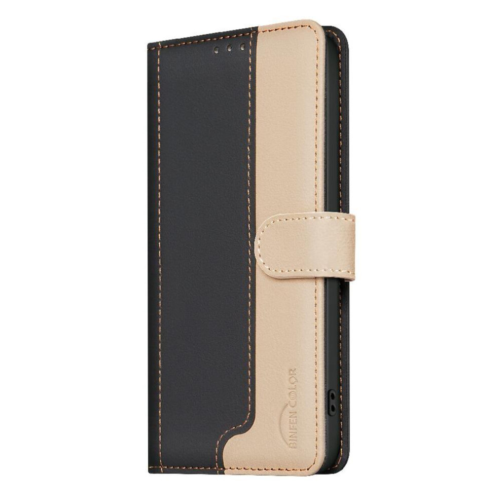 (Black) Flip Case For Xiaomi 14T Kickstand Card Slots Holder Rfid Blocking Shockproof Tpu Inner Shell Flip Folio Black 764563456628