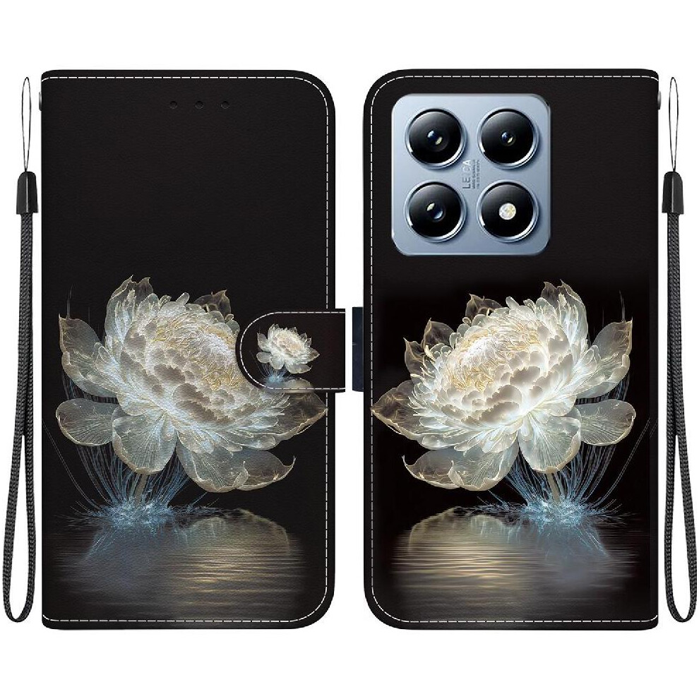 (C3 ) Flip Case For Xiaomi 14T 5G Pu Leather Card Slots Magnetic Closure Butterfly Flower Painted Wallet 764563459803