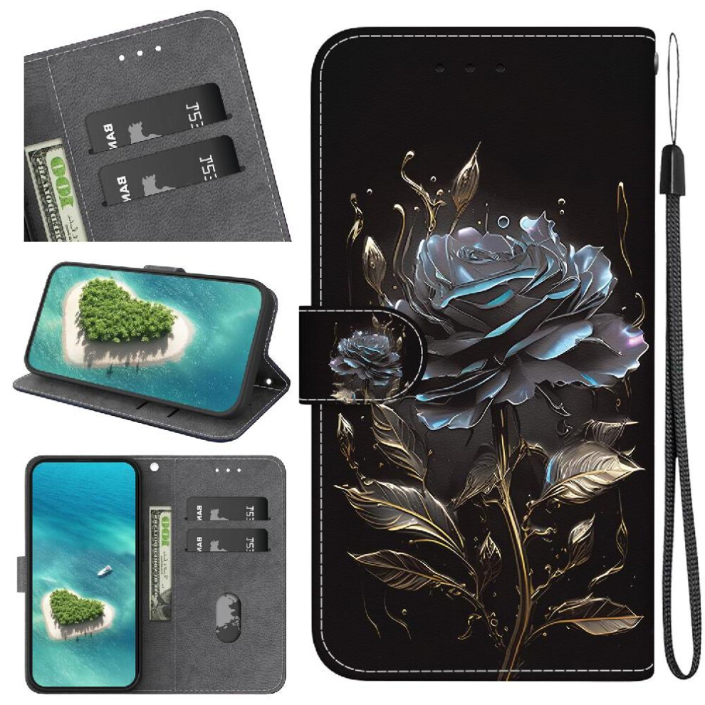 (C5 ) Flip Case For Xiaomi 14T 5G Pu Leather Card Slots Magnetic Closure Butterfly Flower Painted Wallet 764563459827