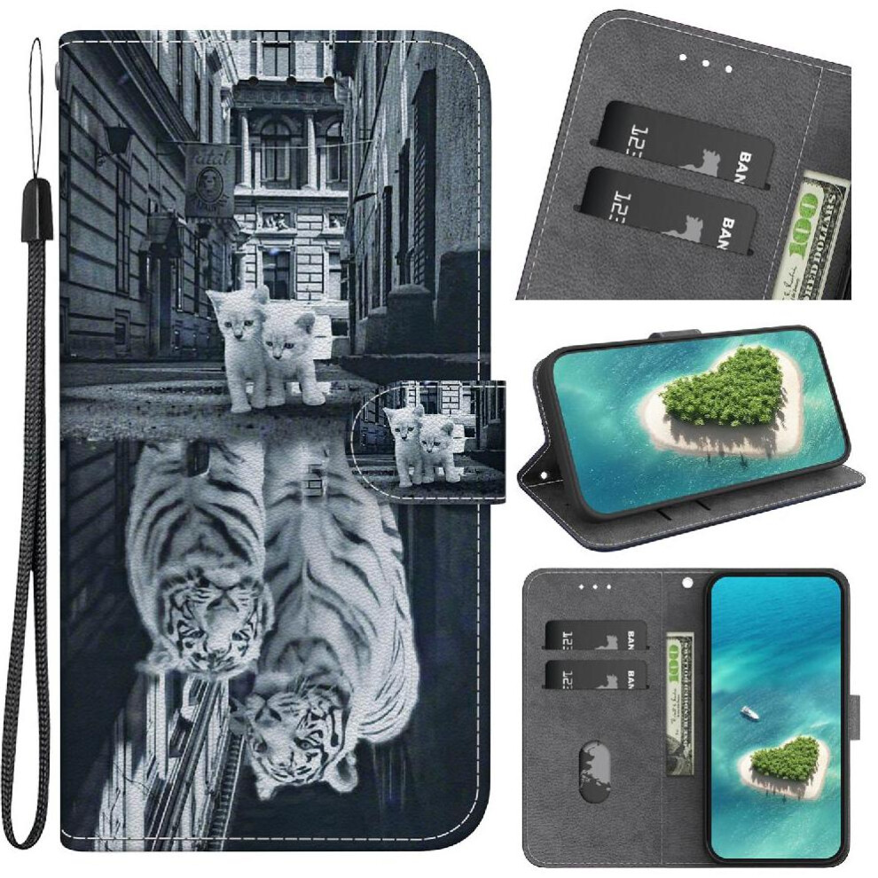 (C6) Flip Case For Xiaomi 14T Pro 5G Magnetic Closure Pu Leather Card Slots Wallet Butterfly Flower Painted 764563459940