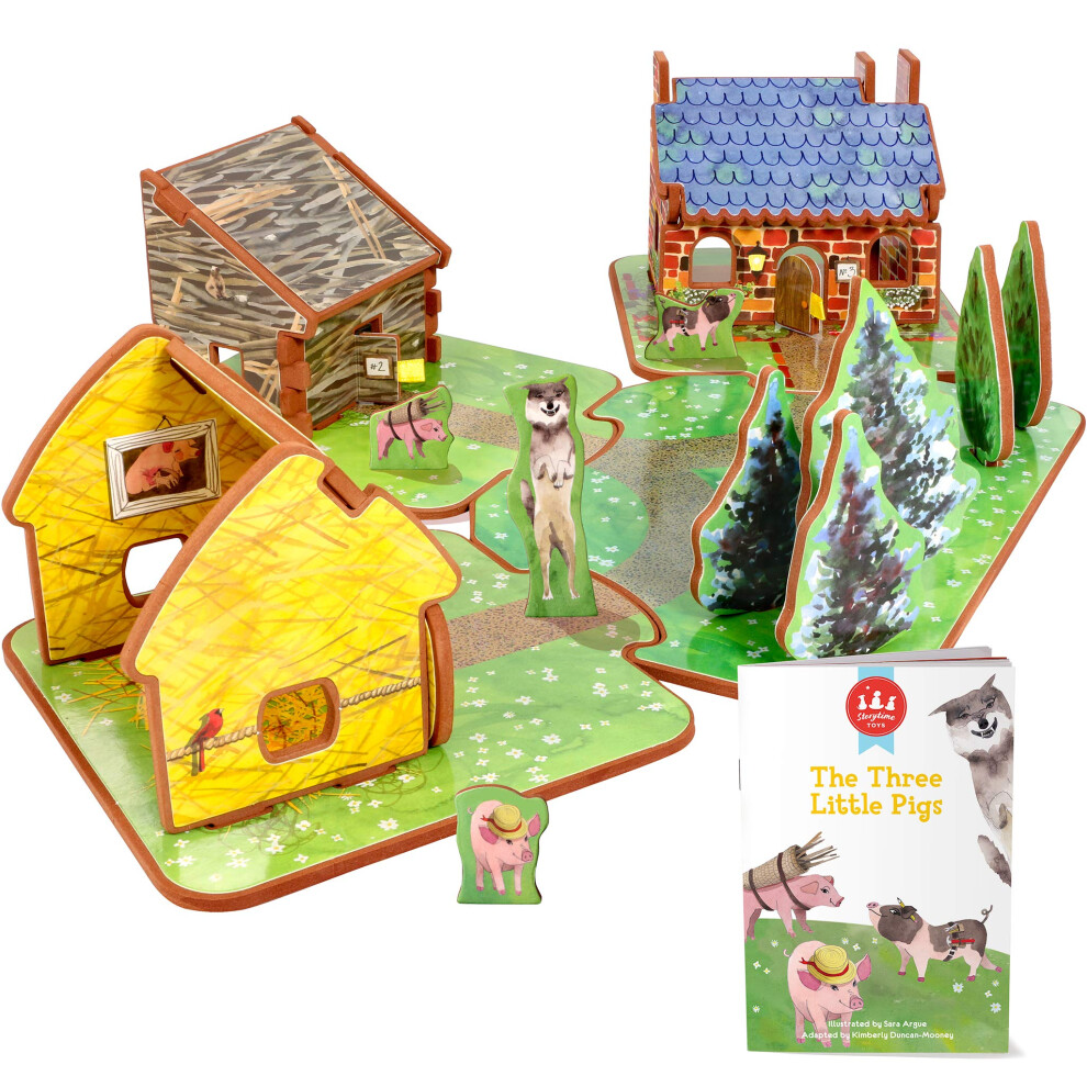 STORYTIME TOYS The Three Little Pigs 3D Puzzle - Book and Toy Set - 3 in 1 - Book  Build  and Play-image-OPC-PGFDGQS-NEW