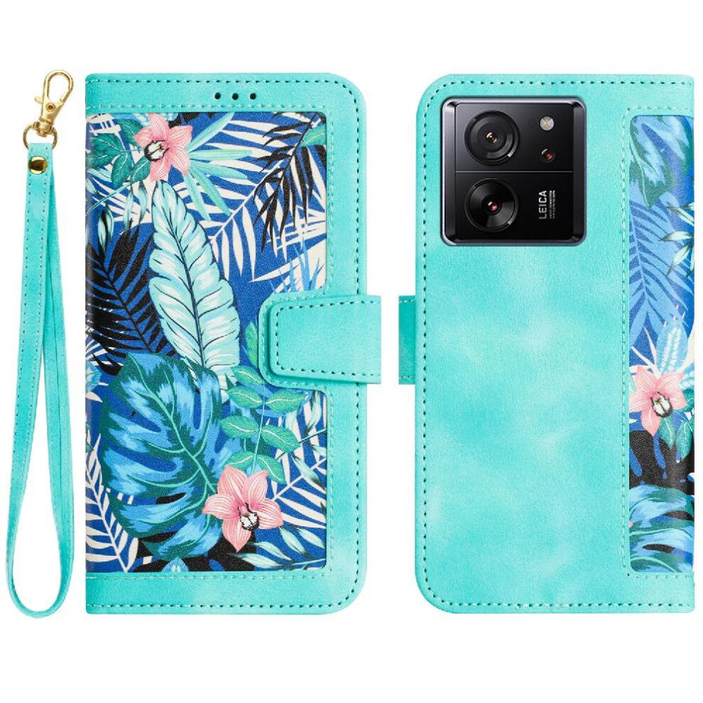 (Green) Wallet Case For Xiaomi 14T Magnetic Closure Pu Leather Anti Scratch Card Holder Kickstand Green 764563462940