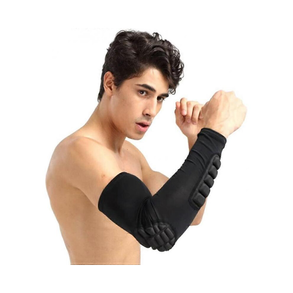 Elbow Pad Compression Shooter Sleeve Men Women Arm Sleeves For Basketball Volleyball Baseball Softball Running Fishing Tennis Elbow Size L (Black) Black