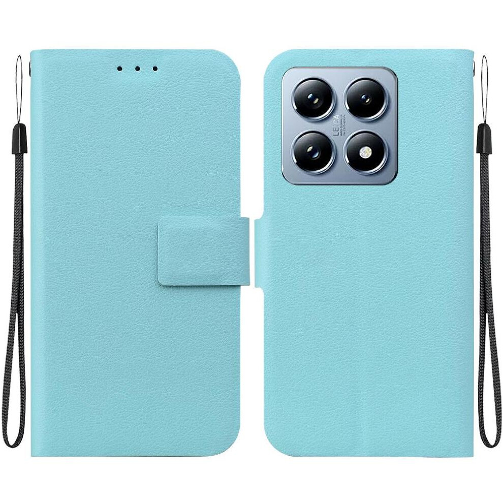 Photos - Case  Flip  for Xiaomi 14t 5g Pu Leather with Card Slot with Buckle Kickstand Pure Colour(Green)