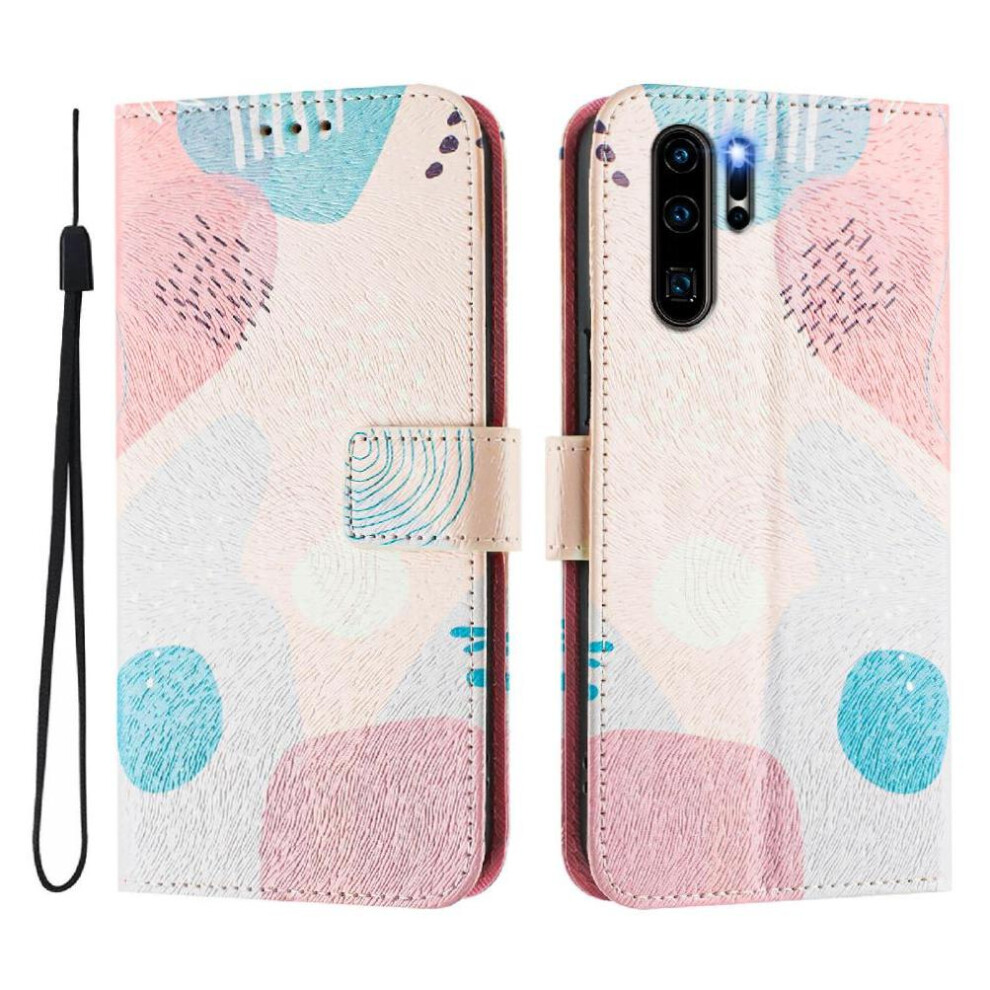 (C5 ) Case For Huawei P30 Pro With Credit Slot Flip Pu Leather Pattern Wallet Cover Card Holder 764563465675