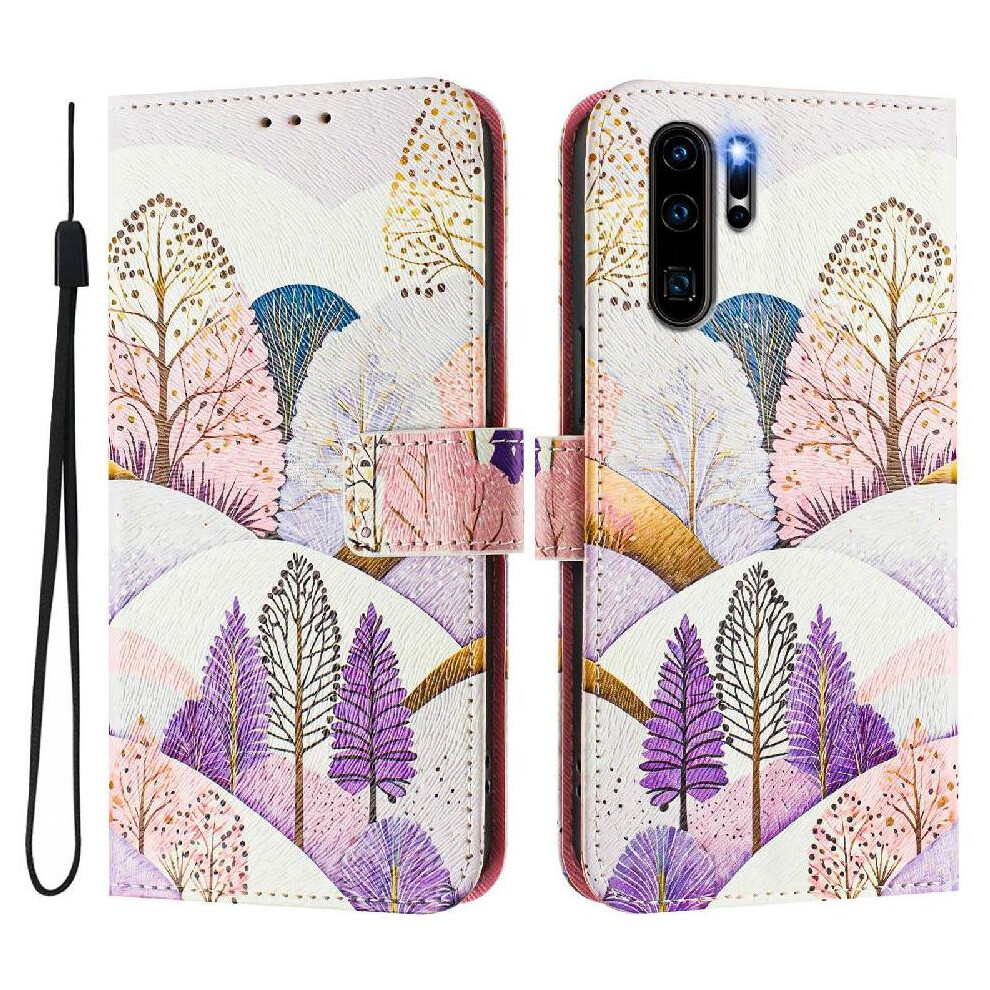 (C6) Case For Huawei P30 Pro With Credit Slot Flip Pu Leather Pattern Wallet Cover Card Holder 764563465682