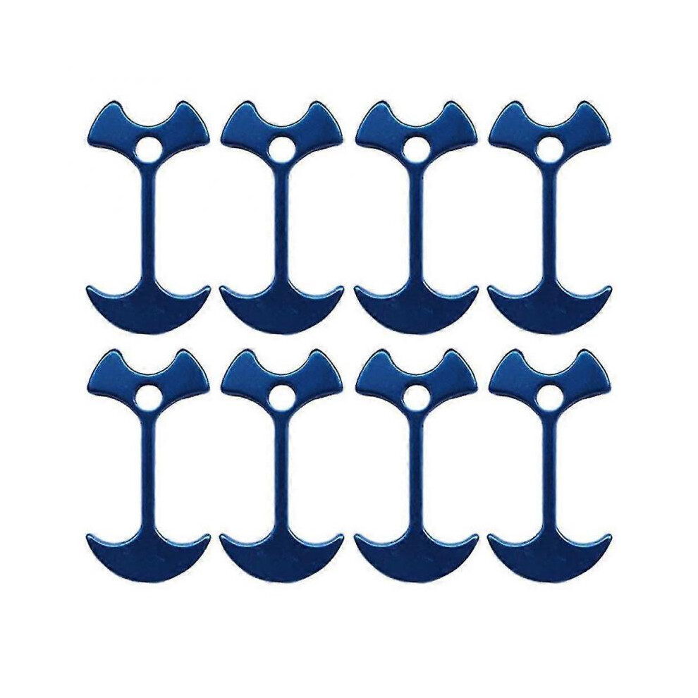 Tent Nail Fishbone Stopper Anchor Peg Wind Rope Buckle Nails Aluminum Alloy(8pcs)