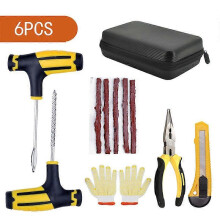 Bike Tire Punctures Repair Tool, Tyre Repair Rubber Sealing Strips Flat Tire Plug Tire Emergency Repair Tubeless Bike Tyre Repair Kit Plugger Tool