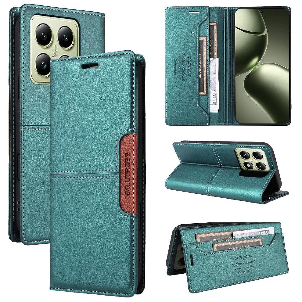 (Black) Flip Case For Xiaomi 14T Flip Cover Wallet Shockproof Rfid Blocking Black 764563466610