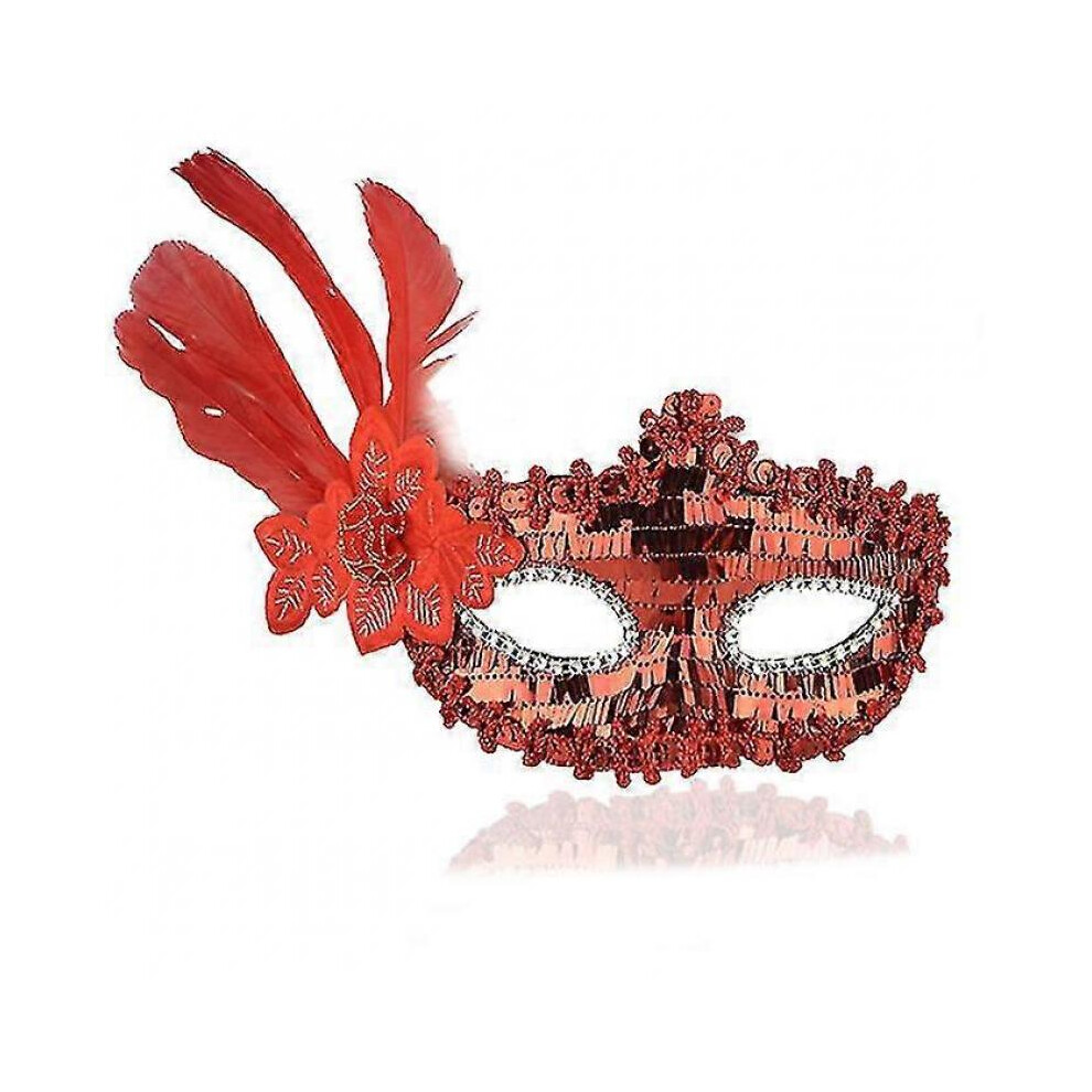 Mardi Gras Mask, Feather Eye Mask for Halloween