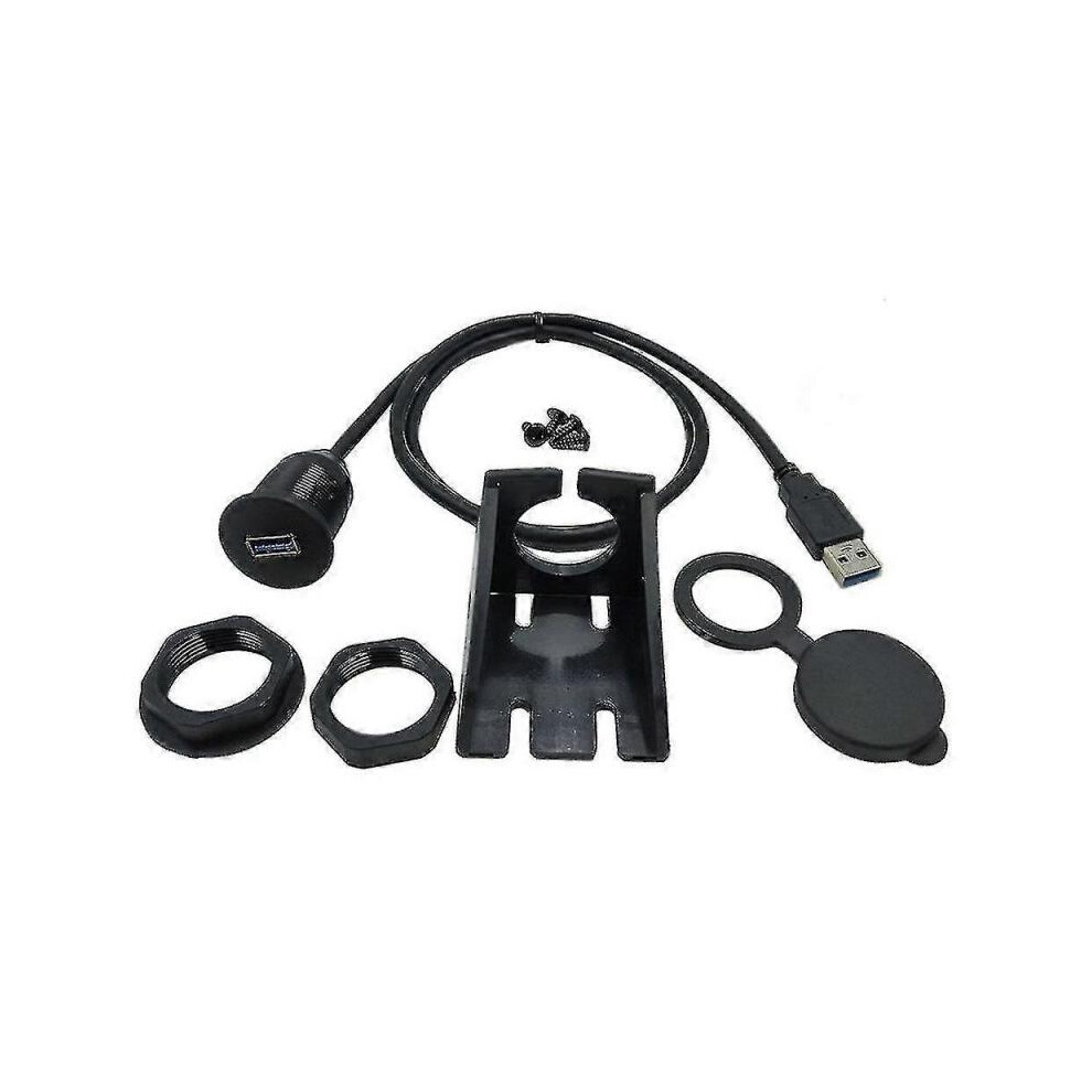 Waterproof Flush Mount Usb Dock Adapter Dashboard Pan Usb 3.0 Port Male To Female Extension Cable for Car Motorcycle-image-OPC-PH5QZG7-NEW