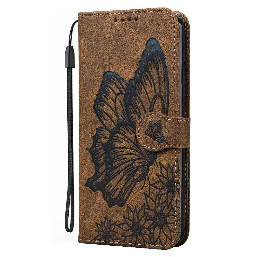 (Brown) Flip Case For Xiaomi 14T Pro Card Slots Holder Pu Leather Magnetic Closu Wallet Big Butterfly Brown 764563467525