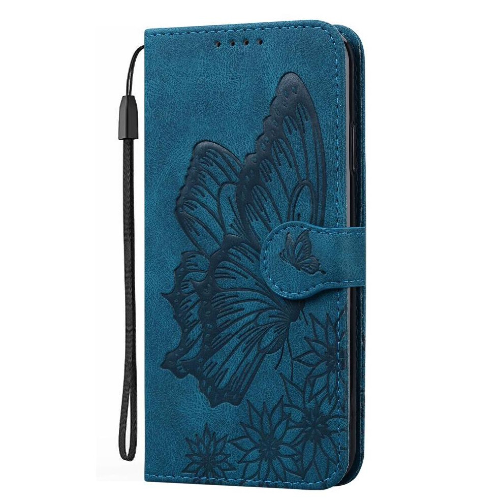 (Blue) Flip Case For Xiaomi 14T Pro Card Slots Holder Pu Leather Magnetic Closu Wallet Big Butterfly Blue 764563467549