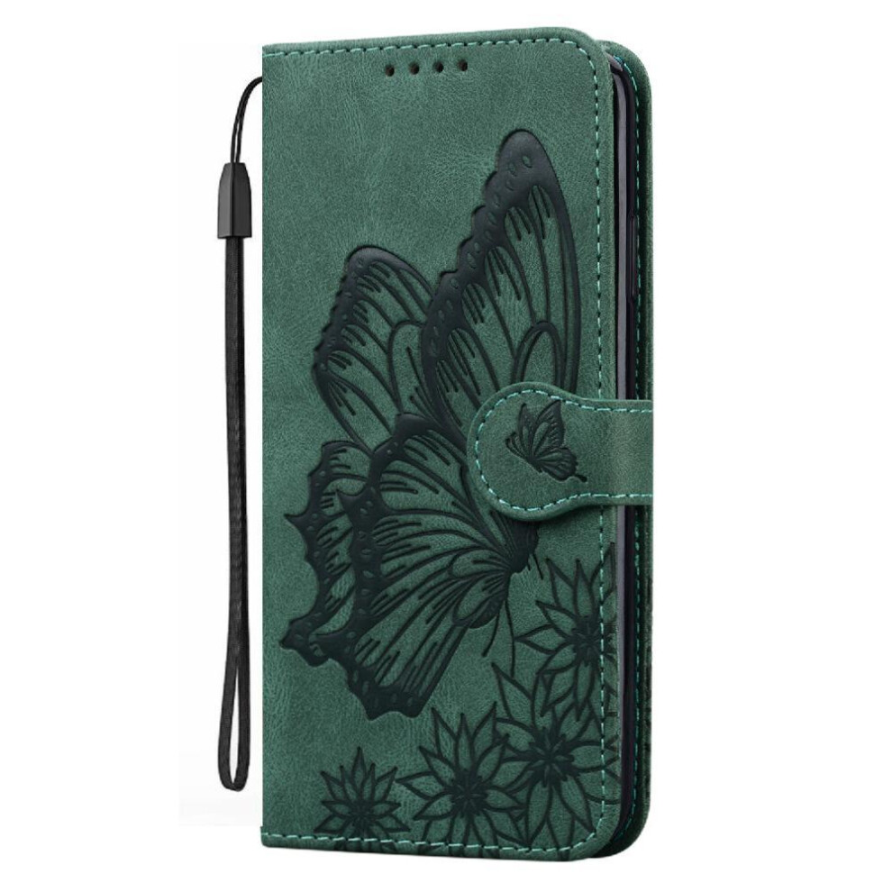 (Green) Flip Case For Xiaomi 14T Card Slots Holder Pu Leather Wallet Big Butterfly Magnetic Closu Green 764563467617
