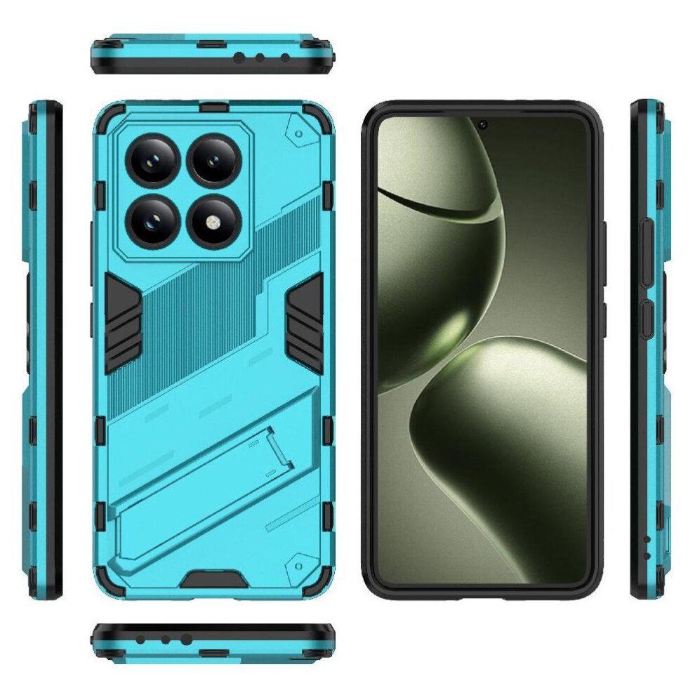(Blue) Case For Xiaomi 14T Pro Kickstand Protective Cover Rugged Military Blue 764563467921