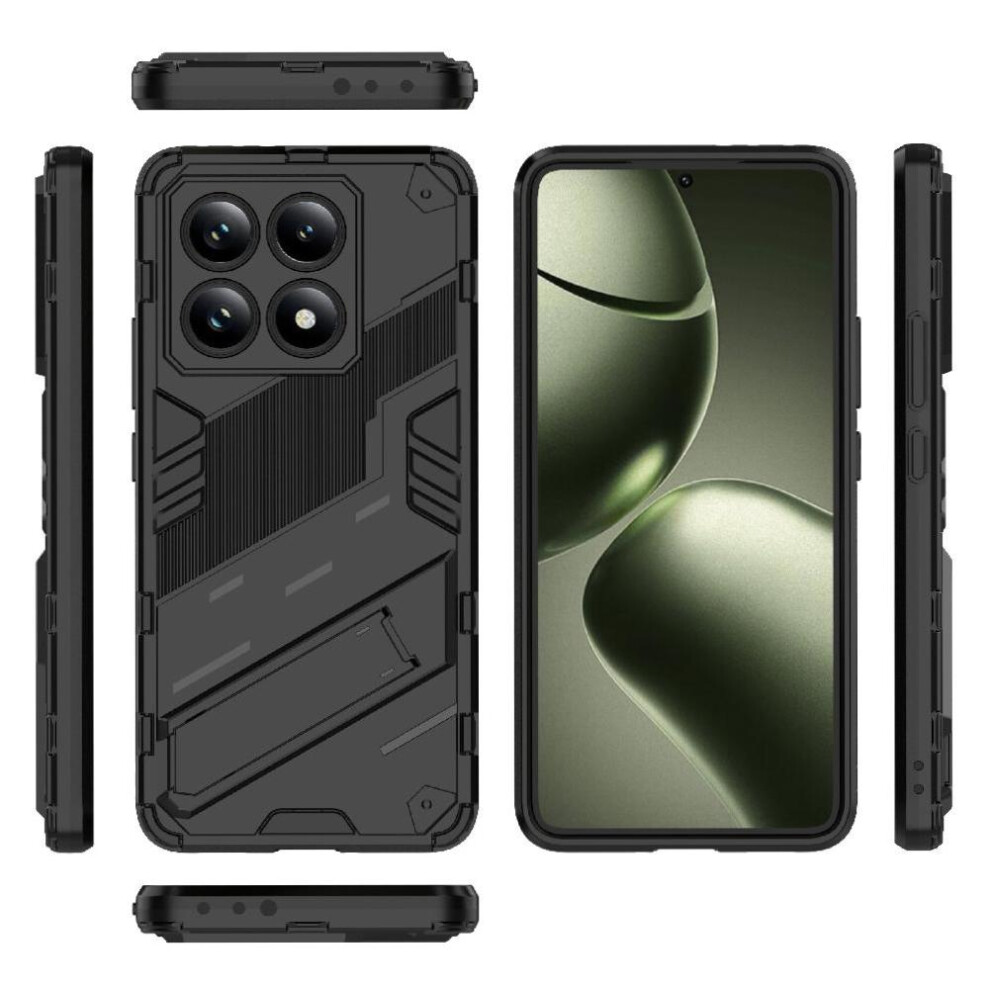(Black) Case For Xiaomi 14T Rugged Military Protective Cover Kickstand Black 764563467952
