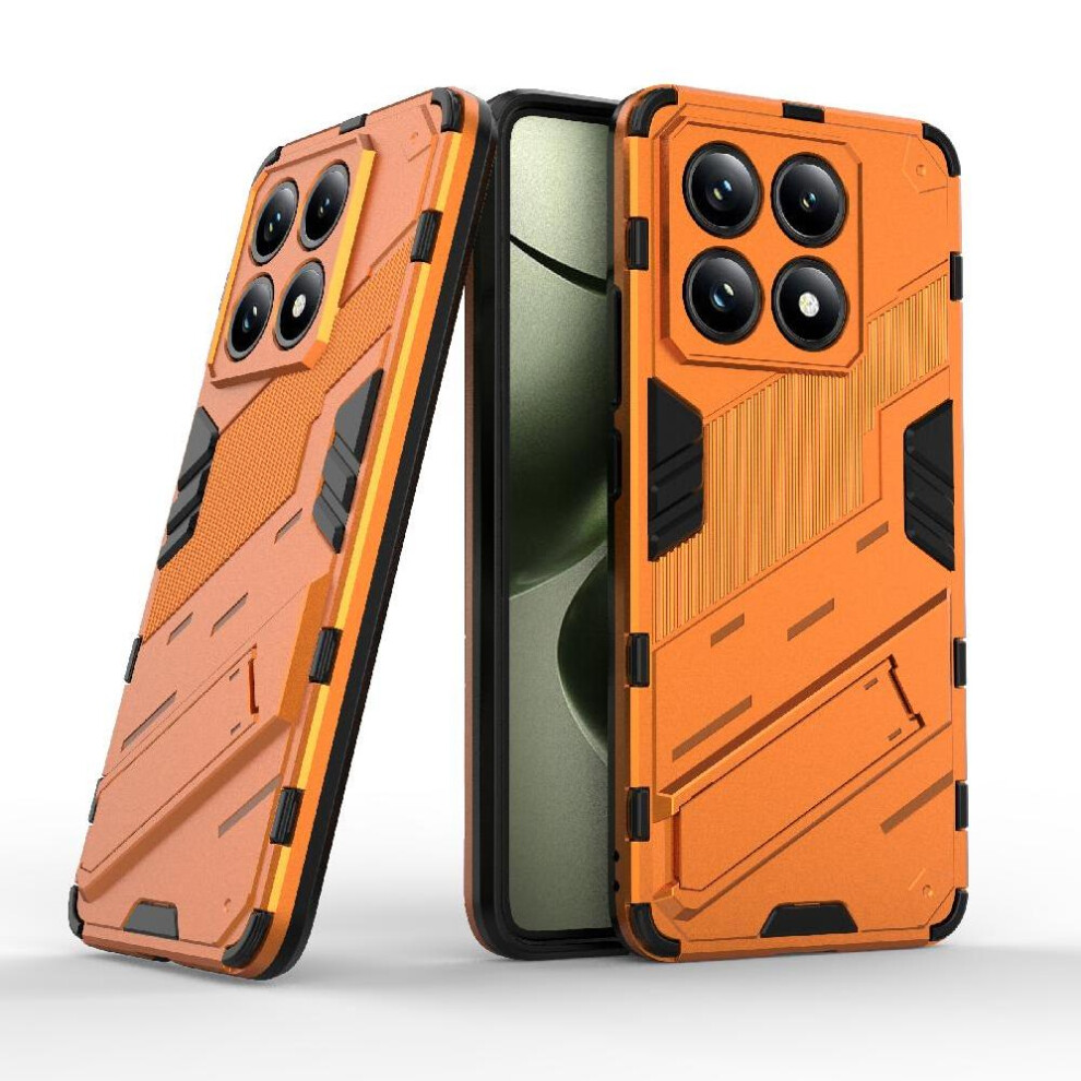 (Orange) Case For Xiaomi 14T Rugged Military Protective Cover Kickstand Orange 764563468003