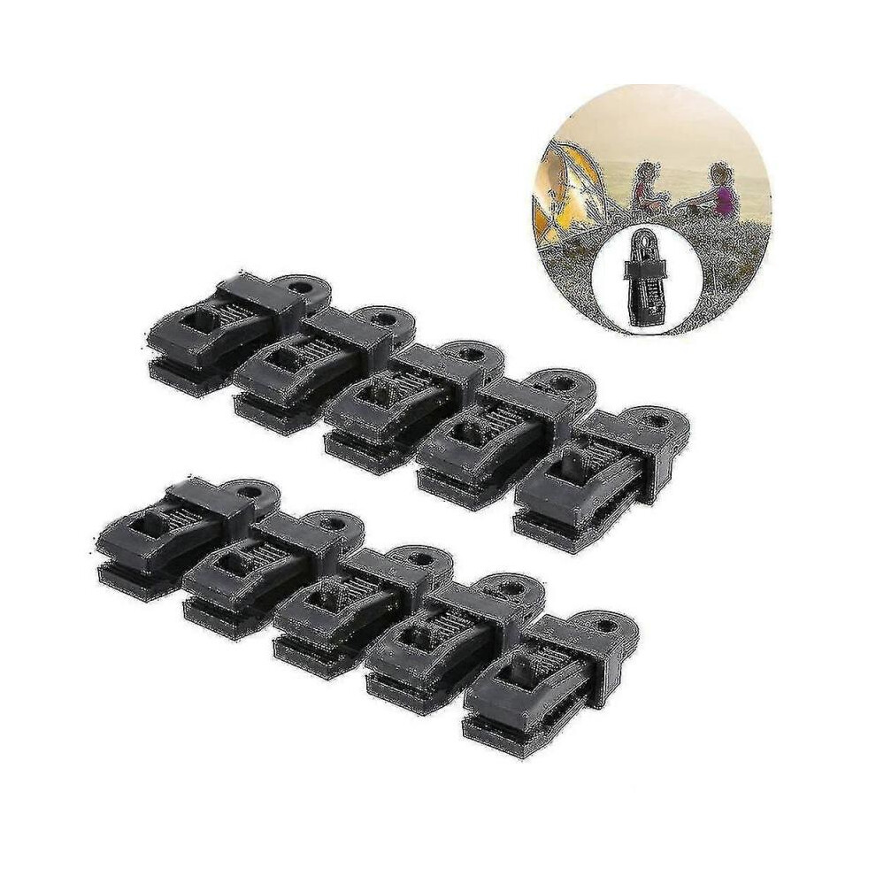 10 Pcs Tarp Clips, Outdoor Tent Canopy Clip Awning Windproof Fixed Buckle Clip