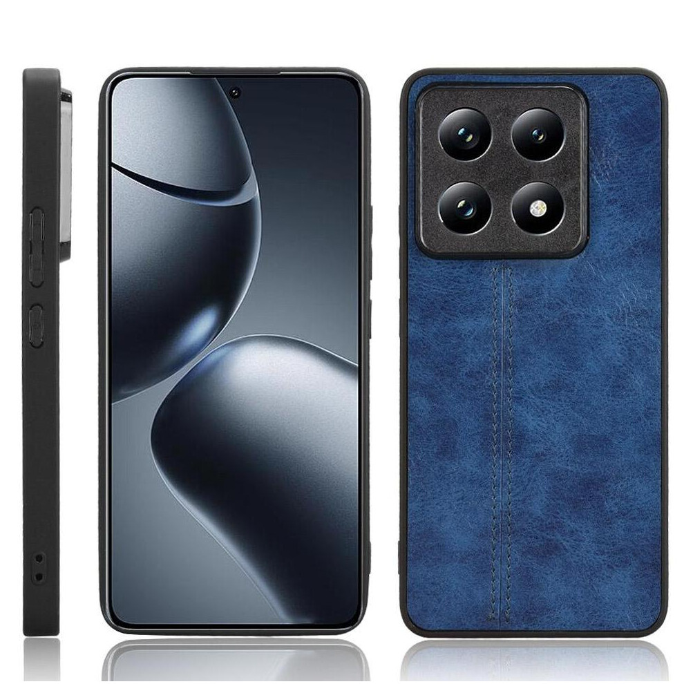 Photos - Case  Wallet  for Xiaomi 14t Pro Card Bag Vegan Pu Leather Wallet  Card Slot Kickstand(Blue)