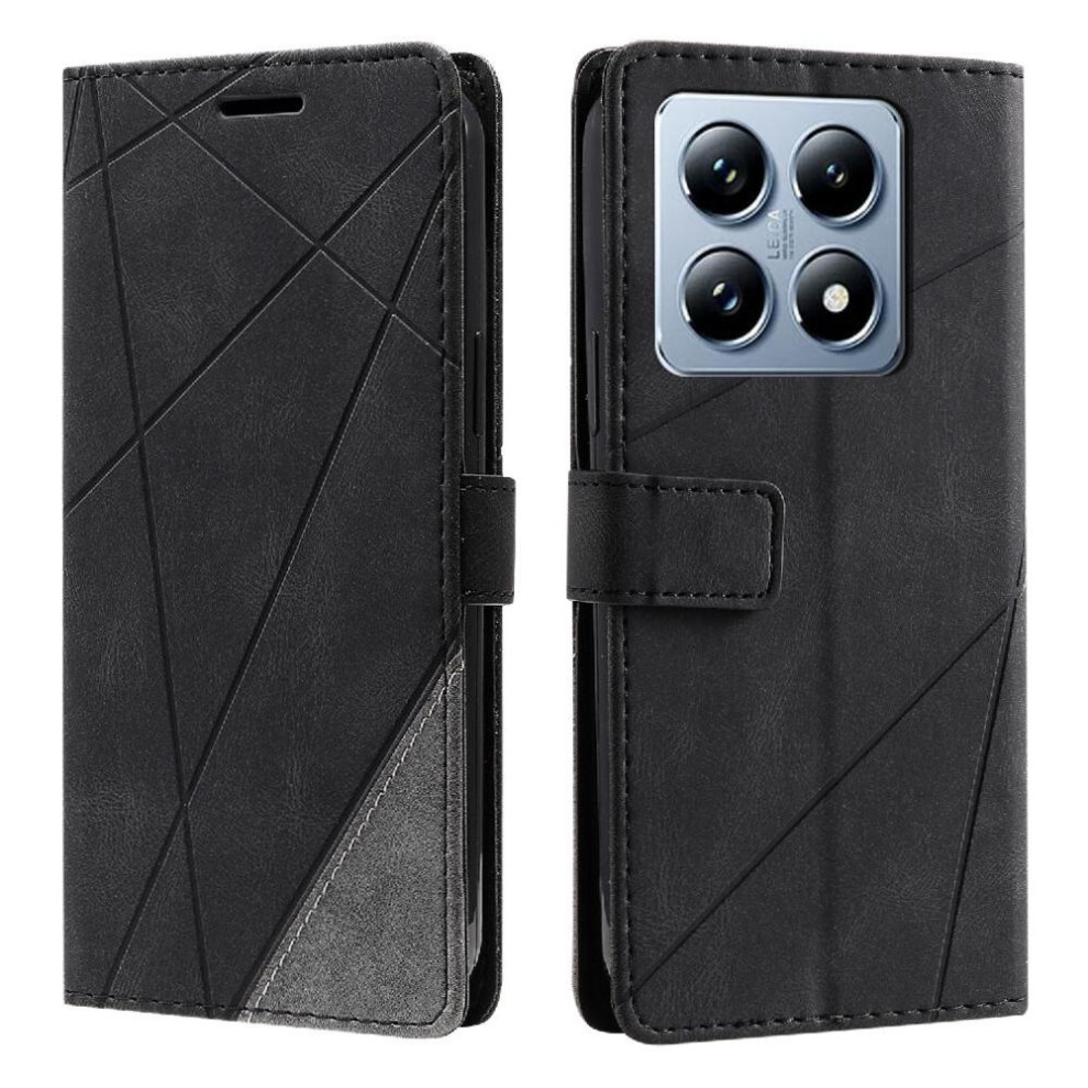 (Black) Case For Xiaomi 14T Pro Wallet Flip Folio Magnetic Shockproof Pu Leather Card Holder Kickstand Black 764563468546