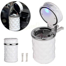 Portable Car Ashtray Vehicle Ash Tray Cigarette Holder with Blue Led Light