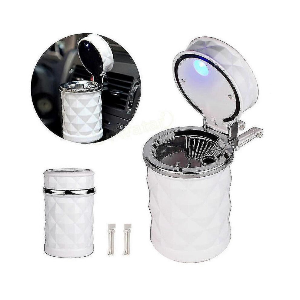 Portable Car Ashtray Vehicle Ash Tray Cigarette Holder with Blue Led Light