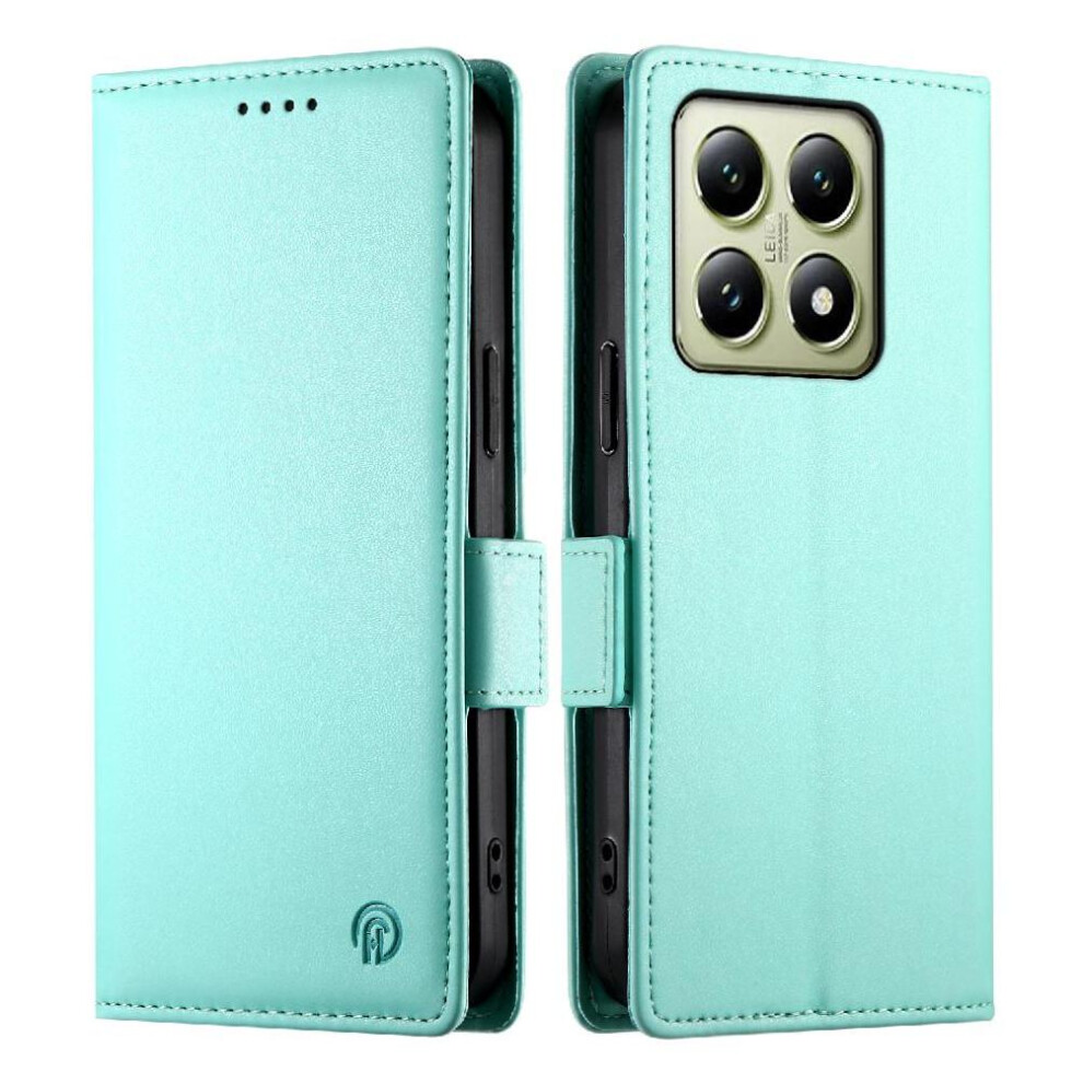 (Green) Flip Case For Xiaomi 14T Card Slots Flip Daily Use Business Wallet Green 764563470006