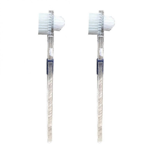 2 Pack False Toothbrushes Portable Durable Double Sided Denture Denture Cleaning Tool Brush