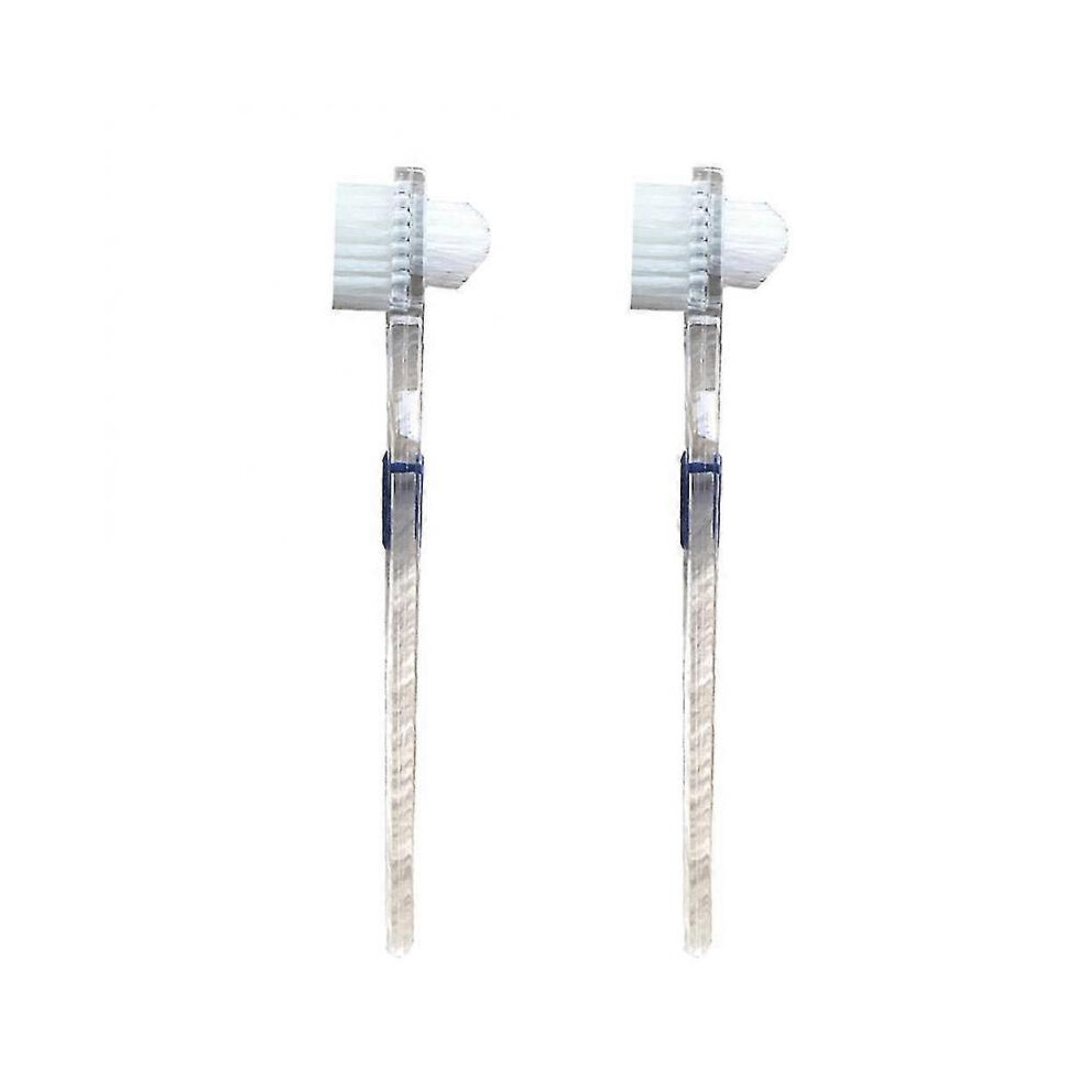 2 Pack False Toothbrushes Portable Durable Double Sided Denture Denture Cleaning Tool Brush