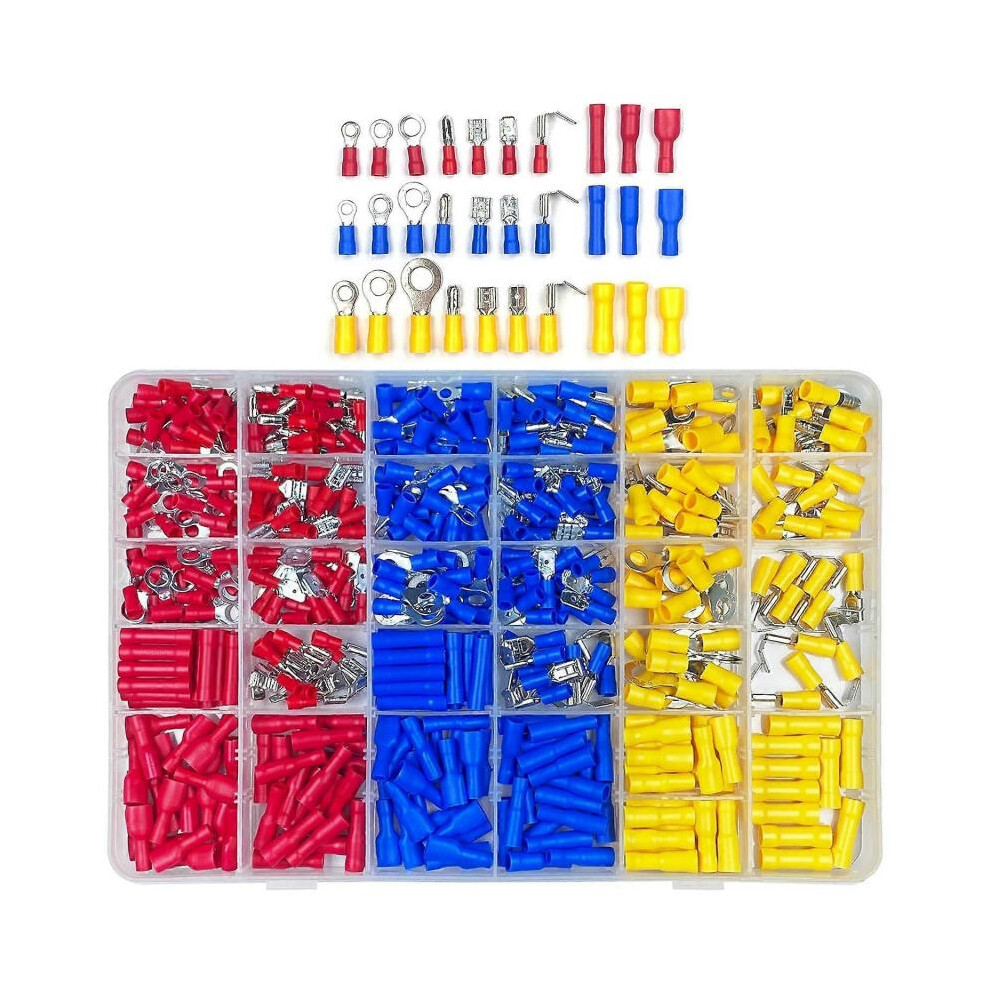 480 pieces 30 Electrical crimp terminals, crimp connectors with insulated sockets