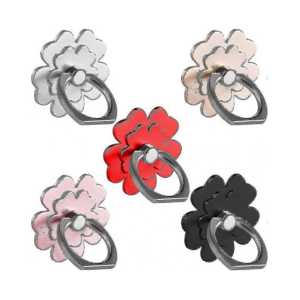 5pcs 360 Rotation Metal Universal Finger Ring Grip Stand Holder