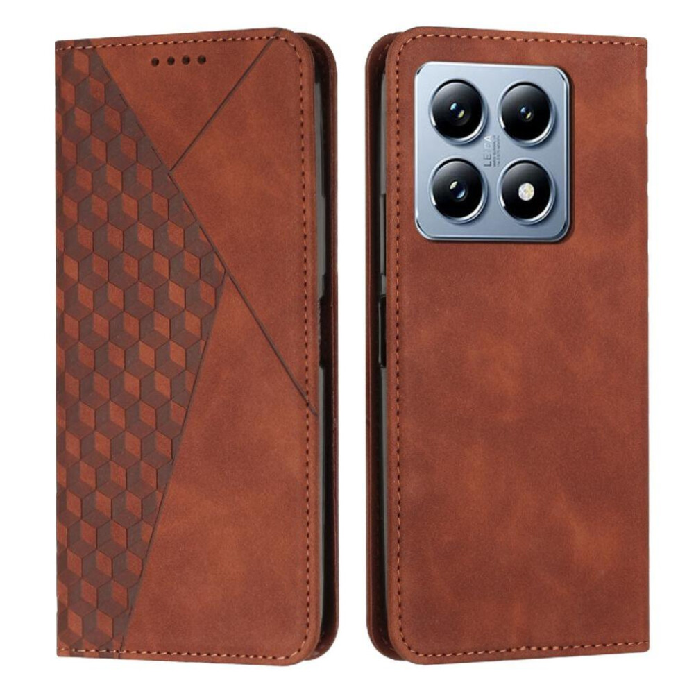 (Brown) Flip Case For Xiaomi 14T Pu Leather Card Insertion Wallet Kickstand Brown 764563471249