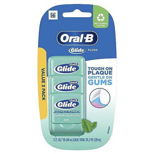 Balcek dentlnch nit Oral-B Comfort Plus Glide Mint 3 Count